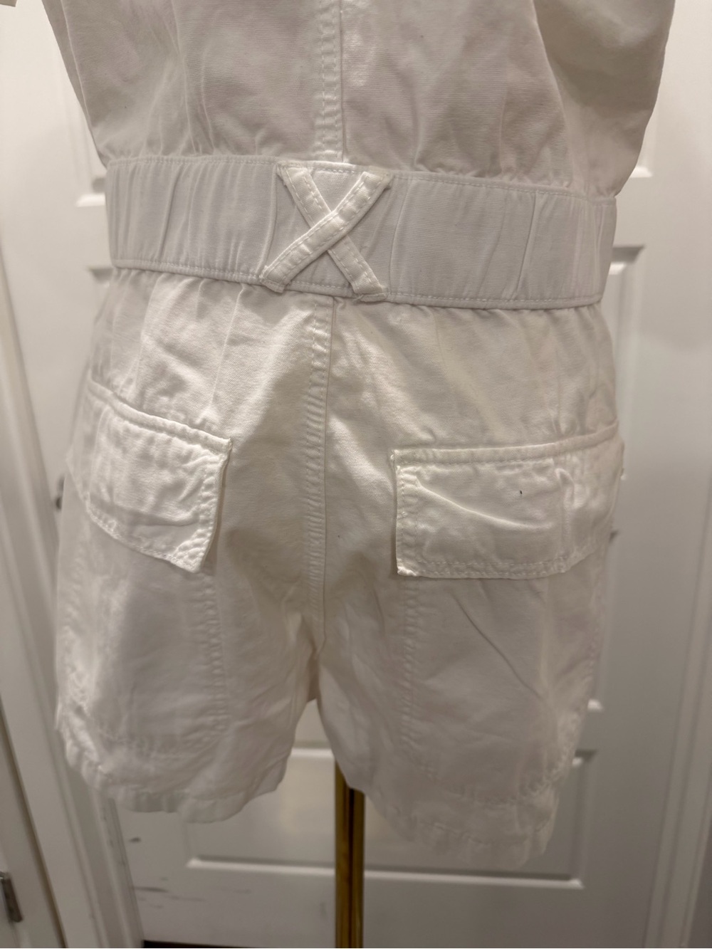 Zara White Short Sleeve Utility Romper NWT - Picture 6 of 8